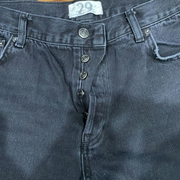 Free People Maggie Mid Rise Distressed Wide Leg Jeans - Picture 4 of 6